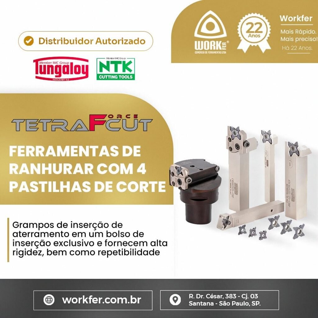 Ferramentas de Ranhurar TetraForceCut