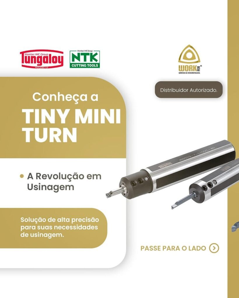 revolução na usinagem com a Tiny Mini Turn da Tungaloy